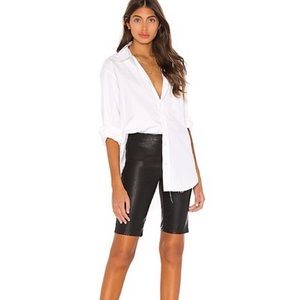 Blank NYC Black Vegan Faux Leather Biker Shorts NWT G-26